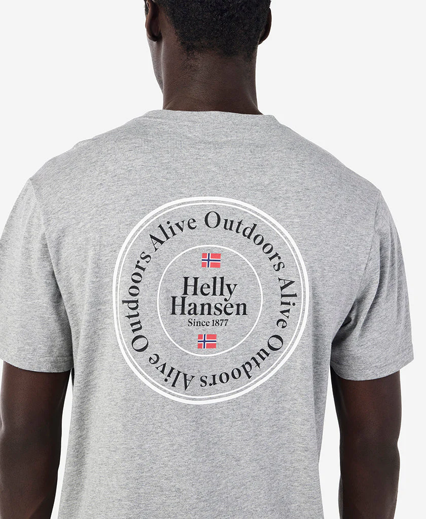 ALIVE OUTDOORS T-SHIRT, Grey Melange - Image 4