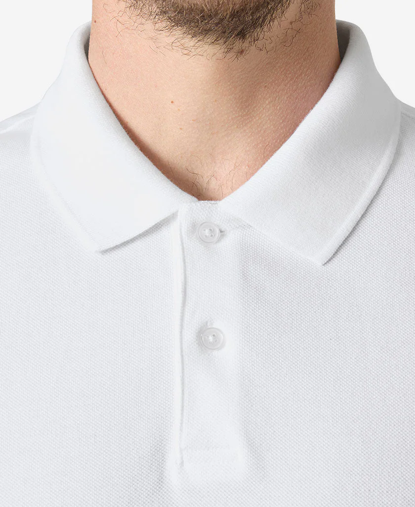 CREW POLO PIQUE, White - Image 3