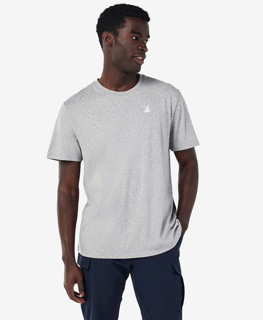 CROSS SAILS T-SHIRT, Grey Melange - Image 2