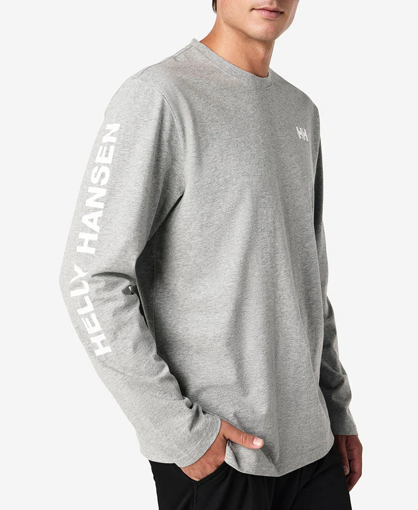 ERVIK L/S T-SHIRT, Grey Melange - Image 2