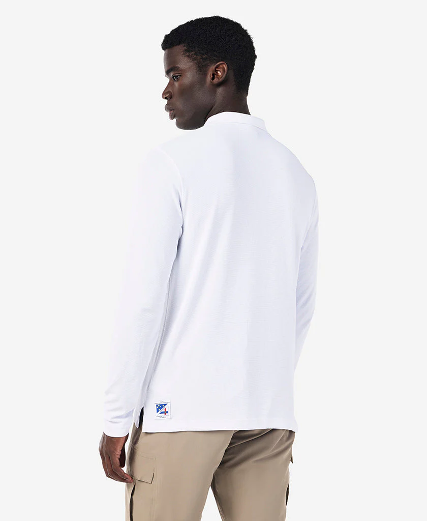 RSHYR25 CREWLINE LS POLO, White - Image 2
