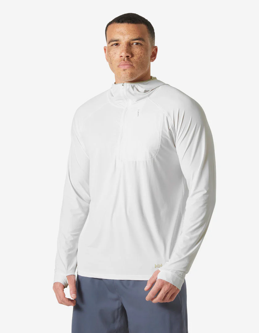 SHINE SOLEN 1/2 ZIP HOODIE, White