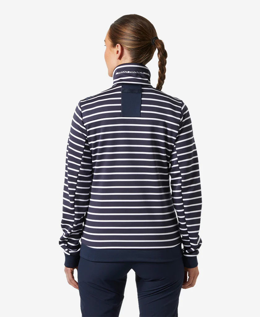 W CREW FLEECE JACKET, Navy stripe - Image 6