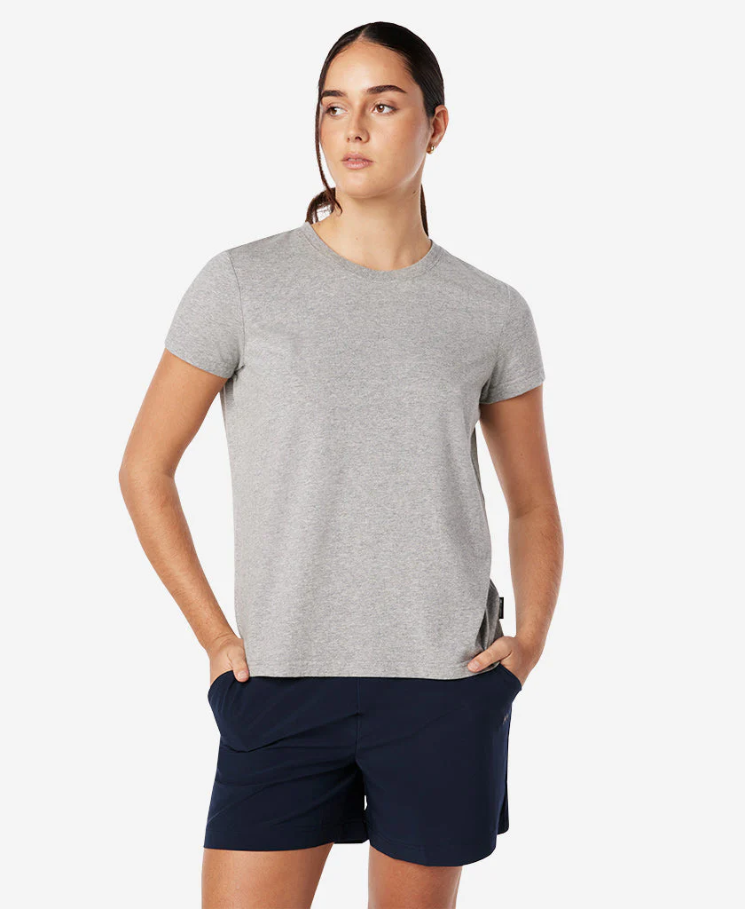 W CREW T-SHIRT, Grey Melange - Image 4