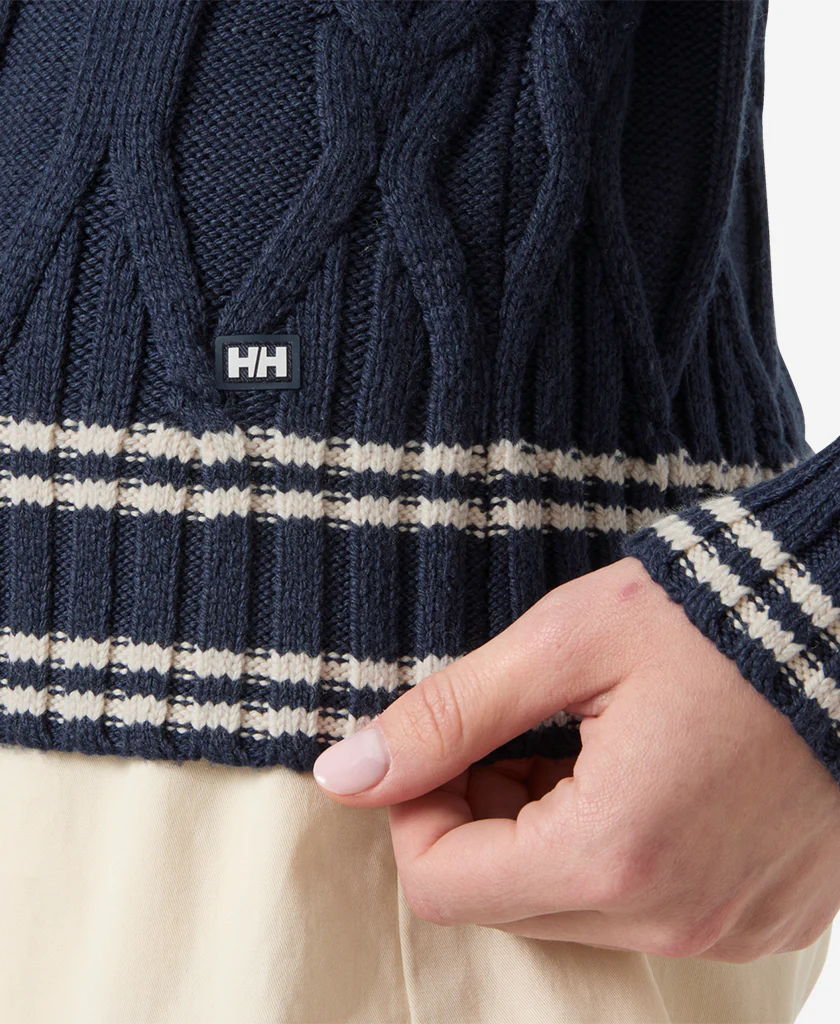 W POSITANO KNIT SWEATER, Navy - Image 2
