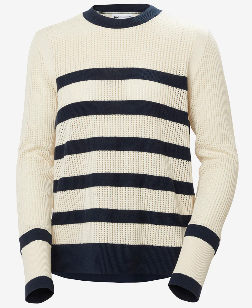 W SALT KNIT SWEATER, Navy / Cream Stripe - Image 5